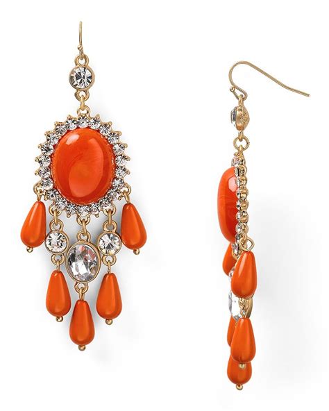 Aqua Coral Stone Chandelier Earrings Jewelry Accessories