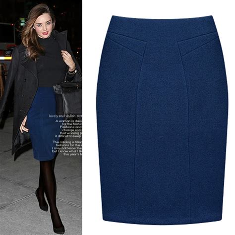 back split slim office skirt women elegant navy blue mini skirt 2017 winter fashion work to wear