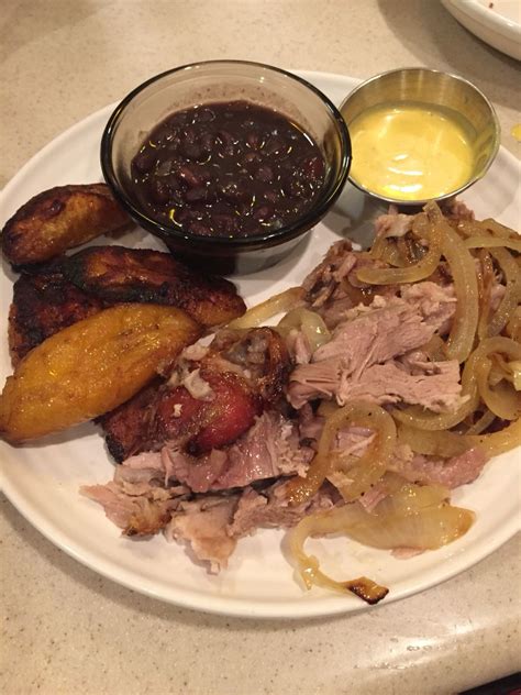 Cuban Roast Pork Black Beans And Sweet Plantains Food Food Pictures