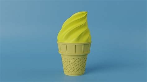 Lemon Ice Cream 3d Model Cgtrader