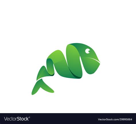 Green Fish Logo Design Template Royalty Free Vector Image