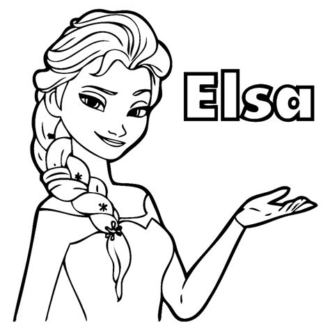 Elsa Para Colorear 🥇 ¡dibujos Para Imprimir Y Pintar Dibujos De Colorear