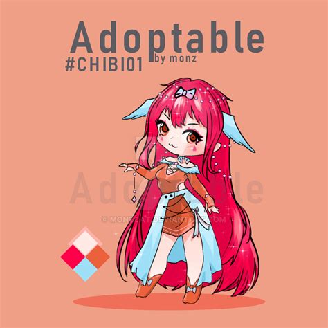 Closed Auction Adoptable Chibi 01 By Monzcat On Deviantart