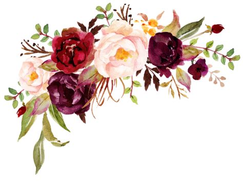 Dazzling 500 Transparent Background Wedding Burgundy Floral Png