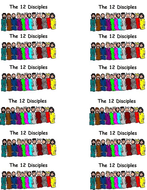 The 12 Disciples Template 2 1019×1319 Pixels Church Lessons
