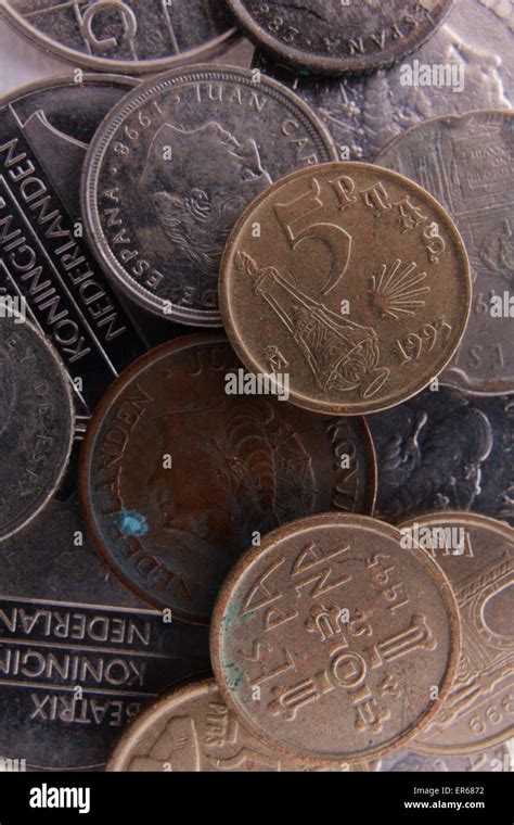 Old European Coins Stock Photo Alamy