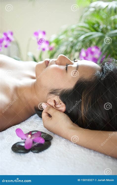 Woman Having Body Massage From Therapist Stock Image Image Of Pamper Portrait 15010327