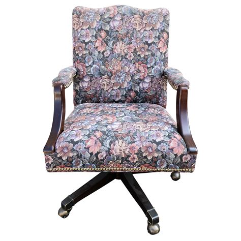 Enjoy free shipping on most stuff, even big stuff. Vintage Conference Chairs - Wood Frame - Floral Fabric ...