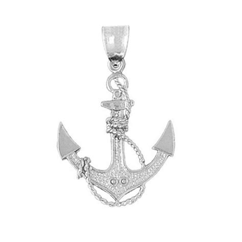 925 Sterling Silver Sailor Rope And Anchor Pendant
