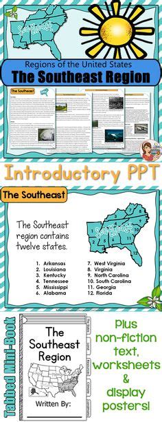Usa Southeast Region Facts About The States Social Studies
