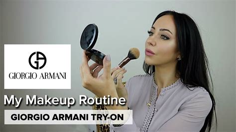 My Makeup Routine Trying On Giorgio Armani Makeup With Harrods Youtube