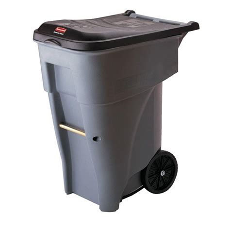 Rubbermaid Commercial Products Brute 65 Gal Grey Rollout Trash Can