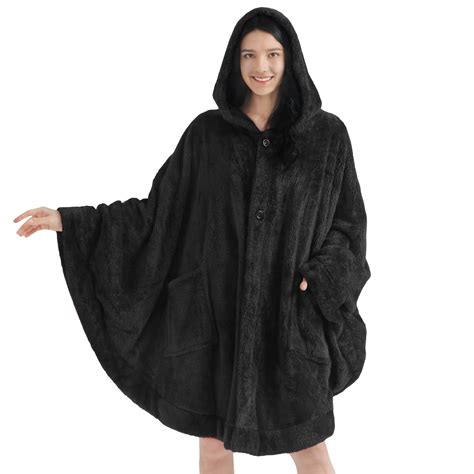 Pavilia Angel Wrap Hooded Blanket Poncho Wearable Blanket Throw Wrap