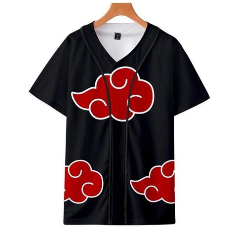 Akatsuki Baseball Shirt Naruto Merchandise Clothing
