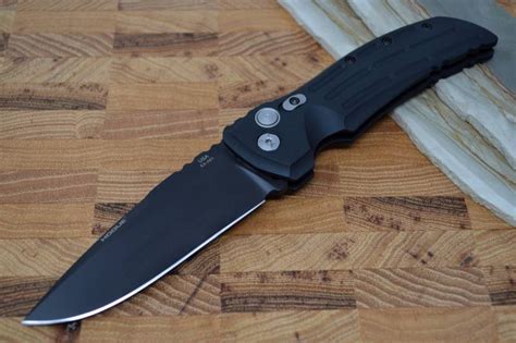 Hogue Knives Ex A01 Auto Matte Black Aluminum Handle 154cm Blade