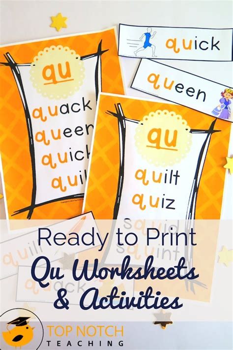 Qu Words Worksheets And Activities With Print And Digital Top Notch Teaching