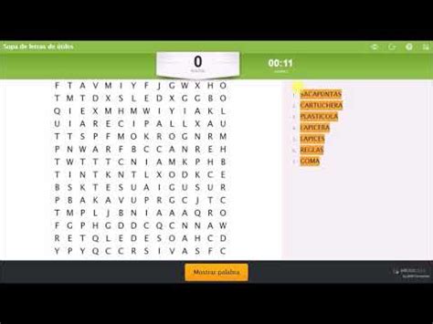 Como Crear Una Sopa De Letras En Educaplay Youtube