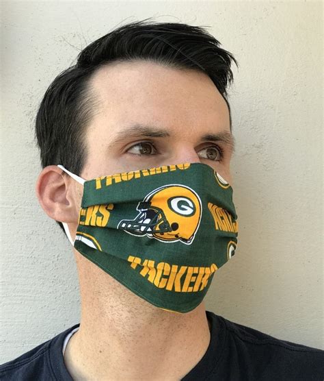 Face Mask Green Bay Packers Double Sided Print Football Fan Etsy