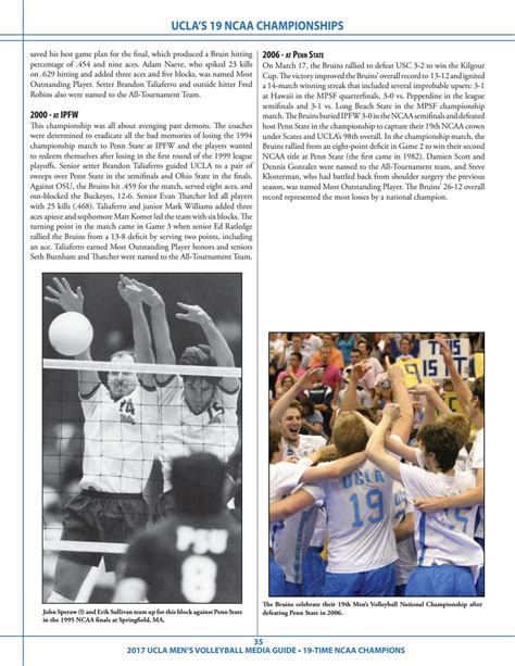 2017 Ucla Mens Volleyball Information Guide By Ucla Athletics Issuu