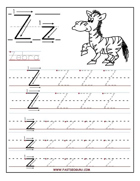 Letter Z Tracing Page