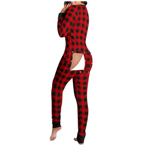 mychoice mchoice womens button down front functional buttoned flap adults pajamas one piece