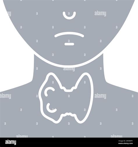 Enlarged Thyroid Gland Icon Neck Silhouette Thyroid Hormones Function