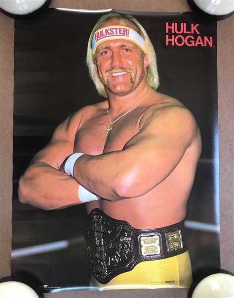 Poster Title Hulk Hogan Hulkster Company Titan Sports Inc Wwf Circa 1985 Material Stock