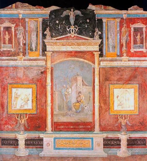 Fresco In The Third Style From Villa Farnesina Rome The Third Style