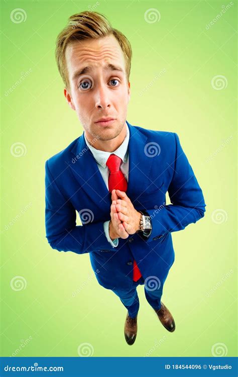 Portrait Of Asking Something Businessman Stock Photo Image Of
