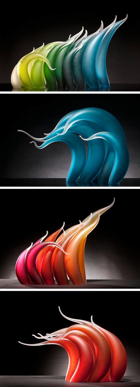 Undulating Glass Sculptures By Rick Eggert Glass Art Design Art Of Glass Blown Glass Art