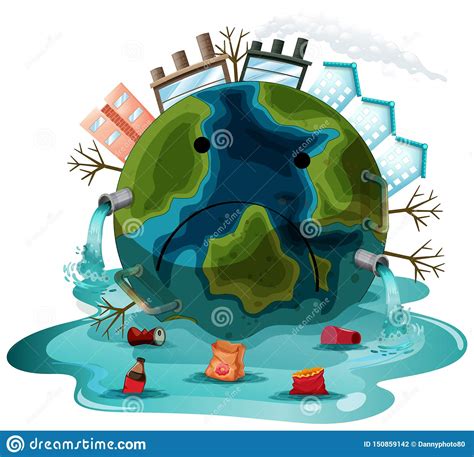 Polluted Earth Vector Illustration 29881632