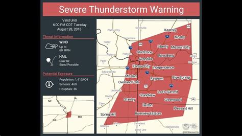 Kc Area Under Severe Thunderstorm Warning Weather Service Says