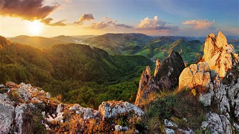 Wallpaper Sunrise Morning Mountains Slovakia Nature