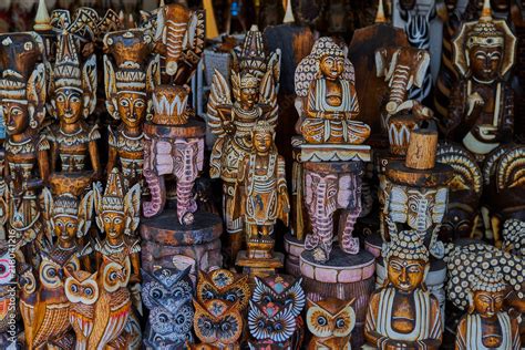 Typical Souvenir Shop Selling Souvenirs And Handicrafts Of Bali At The Famous Ubud Market
