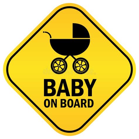 Baby On Board Sign Stock Vector Illustration Of Travel 14155159