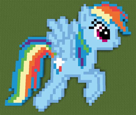 Minecraft Rainbow Dash Pixel Art By Kevinerino On Deviantart