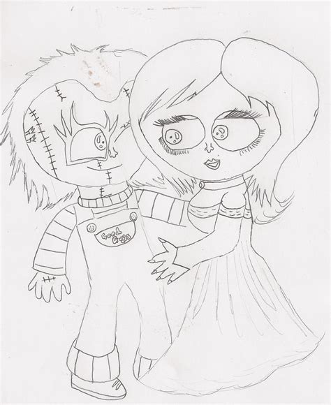 Chucky And Tiffany Drawing By Twisted G On Deviantart