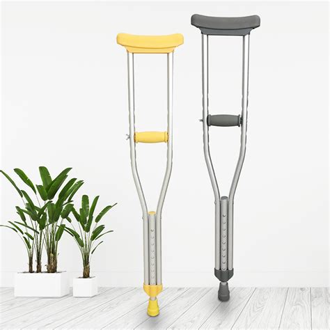 Aluminium Underarm Height Adjustable Axillary Crutch Walking Stick