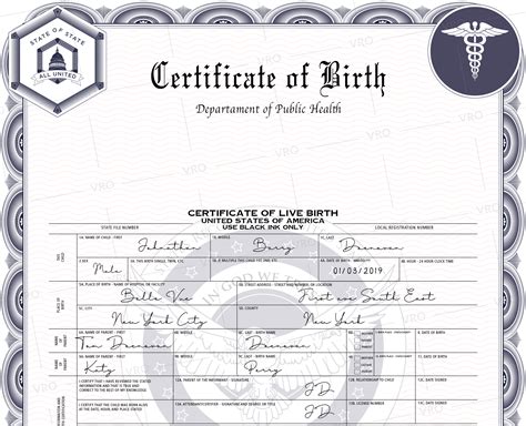 Certificate Of Live Birth Vs Birth Certificate