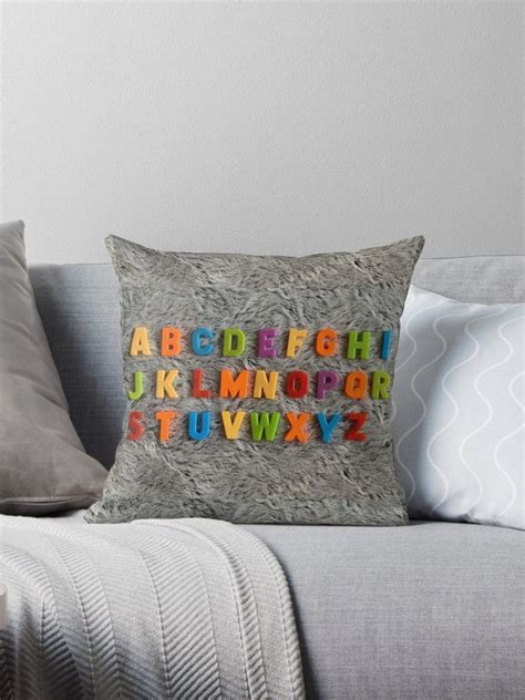 Abc Alphabet Throw Pillow By Mariakardia Alphabet Throw Pillows