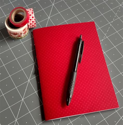 Red Embossed Dot Traveler SInsert Midori Etsy Etsy Notebook