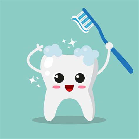 Tooth Brushing With Toothbrush 680332 Vector Art At Vecteezy