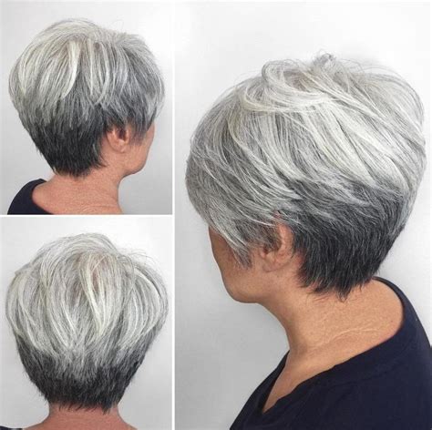 Best Collection Of Reverse Gray Ombre Pixie Hairstyles For Short Hair