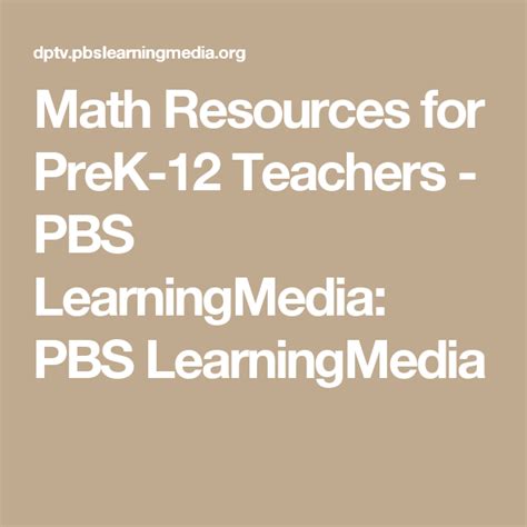 Math Resources For Prek 12 Teachers Pbs Learningmedia Pbs