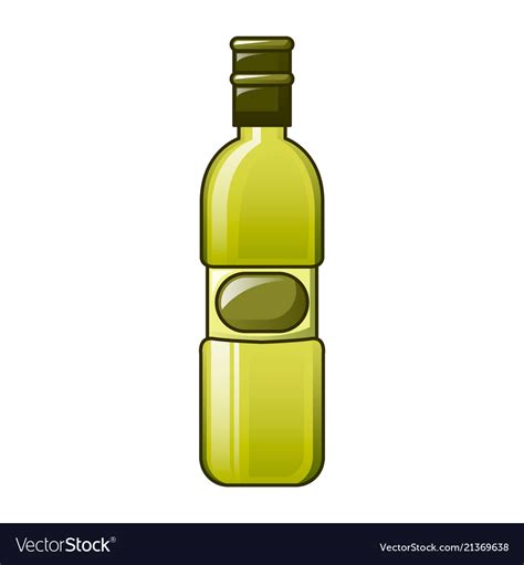 Olive Oil Bottle Icon Cartoon Style Royalty Free Vector