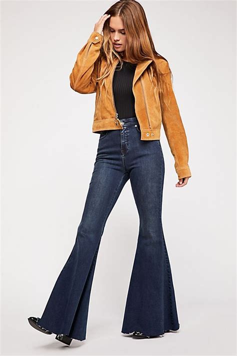 Crvy Super High Rise Lace Up Flare Jeans With Images Flare Jeans