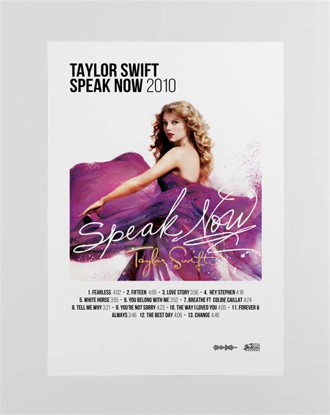 Speak Now Taylor Swift Album Poster Print Album Cover Poster Etsy