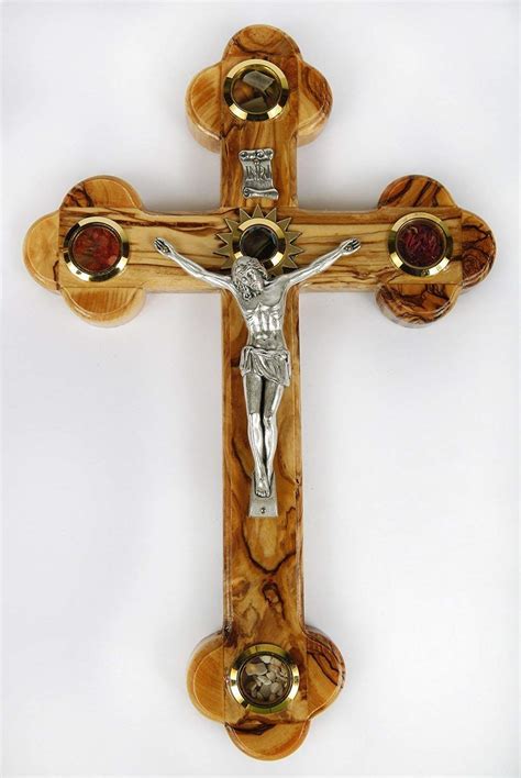 Buy Jerusalem Olive Wood 11 Cross 14 Stations Crucifix From Bethehem