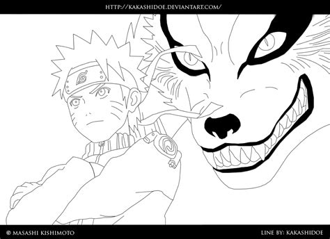 Fotos De Naruto Y Kurama Para Dibujar Naruto Y Kurama Lineart By The Best Porn Website