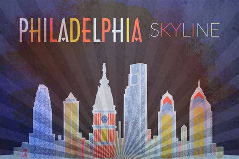 Pin By Dominic Fields On My Philly Art Philadelphia Skyline Art